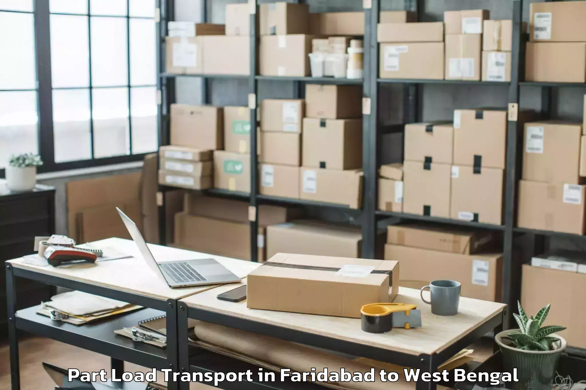 Book Faridabad to Chanditala Part Load Transport Online